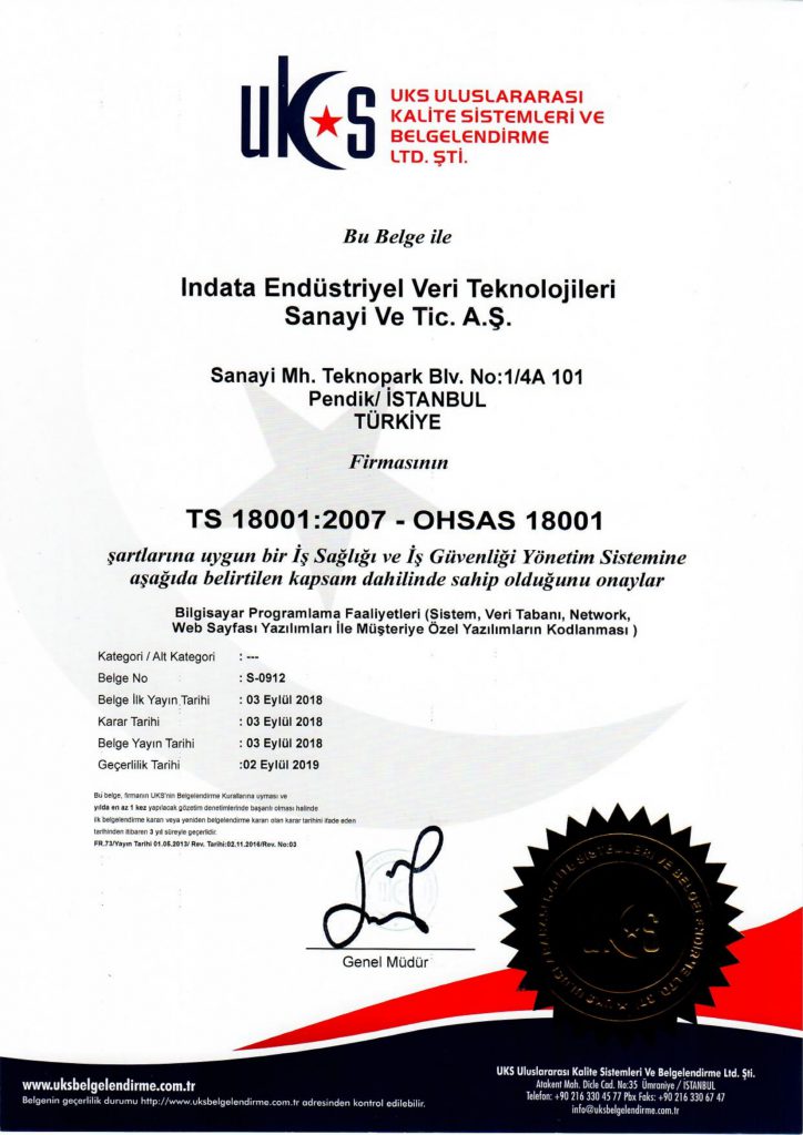 TS EN ISO 18001-2007 Kalite Belgesi - 2018-09-03-1